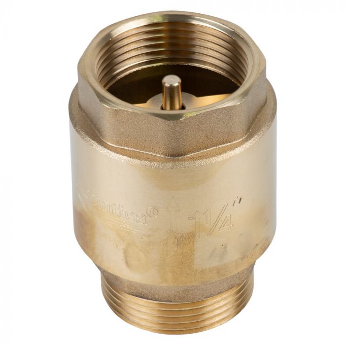 Клапан зворотний M1 1/4"×F1 1/4" (латунь) euro 510г AQUATICA (779657)