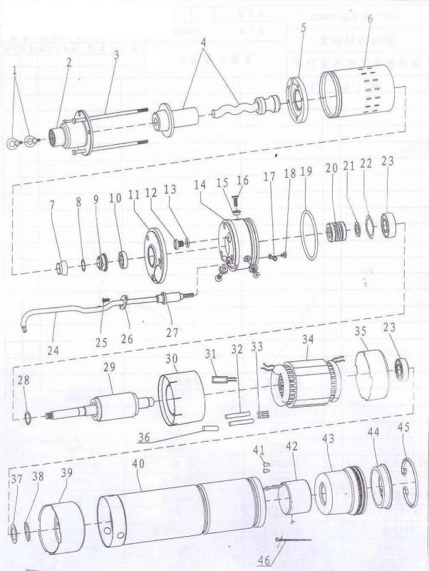 Насос шнековий свердловинний 1.1кВт H 190(116)м Q 45(25)л/хв Ø96мм (нерж) AQUATICA (DONGYIN) 4QGD1.5-120-1.1 (777214)